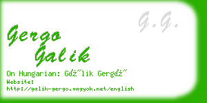 gergo galik business card